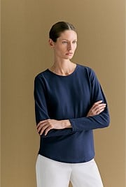 Cotton Ottoman Long Sleeve T-shirt