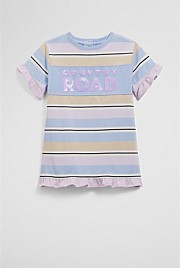 Cotton T-Shirt Logo Dress