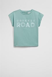 Organically Grown Cotton Sequin Logo T-Shirt