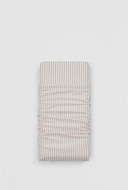 Brae Australian Cotton Stripe Queen Flat Sheet