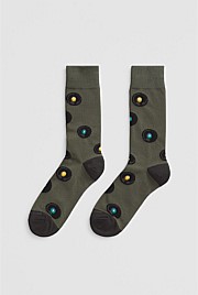 Australian Cotton Blend Music Records Sock