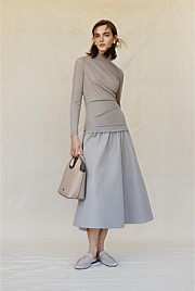 Recycled Polyester Sheer Drape Top