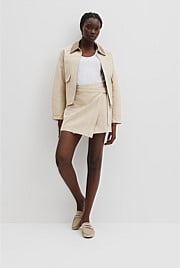 Organically Grown Cotton Wrap Mini Skirt