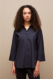 Poplin Boxy Monogram Shirt
