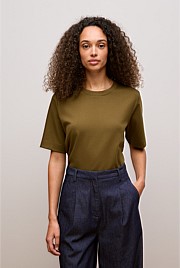 Modal Cotton Boxy Crew T-shirt
