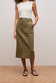 Denim Tailored Skirt