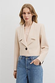 Cropped Lapel Blazer