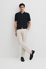 Cotton Short Sleeve Textured Knit Shirt