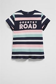 Cotton T-Shirt Logo Dress