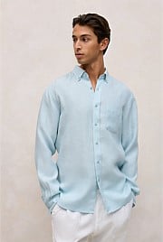 Regular Fit Linen End On End Shirt