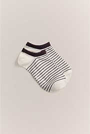 Metallic Stripe Low Cut Sock