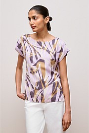 Shadow Leaf Woven Twill T-shirt