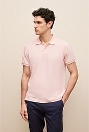 Pique Monogram Short Sleeve Polo