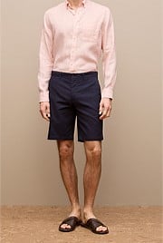 Stretch Cotton Dobby Longline Short