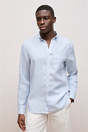 Regular Fit Linen Glen Check Shirt