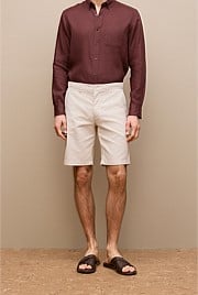 Stretch Cotton Dobby Longline Short