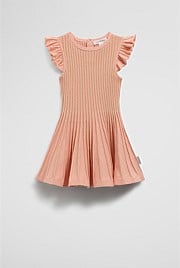 Organically Grown Cotton Blend Metallic Knit Dress