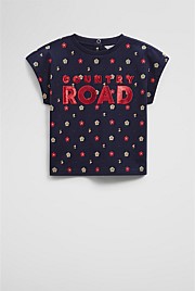 Organically Grown Cotton Sequin Logo T-Shirt