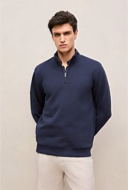 Terry 1/4 Zip Monogram Sweat
