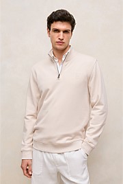 Terry 1/4 Zip Monogram Sweat