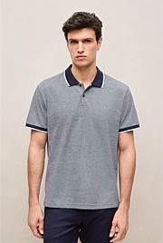 Cotton Birdseye Tipped Polo