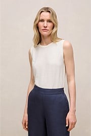 Linen Cotton Crew Tank