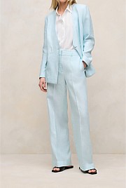 Linen Tailored Wide Leg Pant