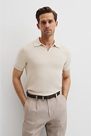 Australian Cotton Textured Knit Polo