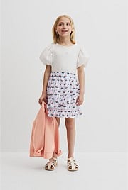 Ruffle Print Skirt