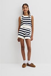 Teen Stripe Knit Short