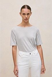 Metallic Rib T-shirt
