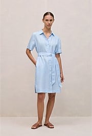 Linen Belted Shift Dress