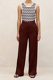 Linen Pintucked Pant