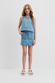 Teen Denim Shell Top