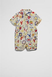 Stamp Print Romper