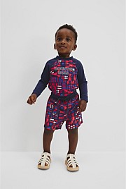 Lobster Geometric Board Short