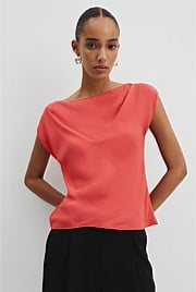 Crinkle Bias Top