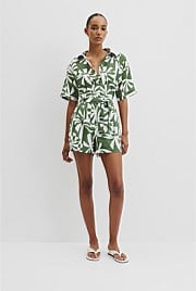 Organically Grown Linen Print Short