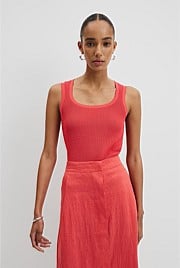 Waffle Crew Knit Tank