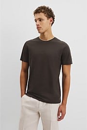 Tipped Mercerise Pique T-Shirt