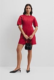 Australian Cotton Blend Panelled Mini Dress