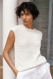 Cotton Knit Sleeveless Tunic