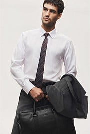 Regular Fit Pinstripe Travel Shirt