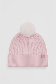 Pom Cable Beanie