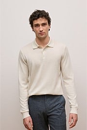 Merino Long Sleeve Polo