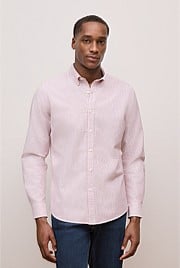 Regular Fit Yarn Dyed Stripe Oxford Shirt