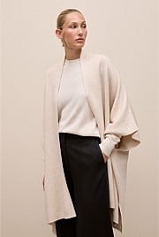 Cotton Cashmere Blend Poncho