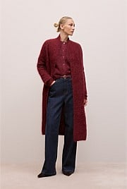 Brushed Alpaca Longline Cardigan