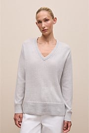 Cashmere Relaxed V-Neck