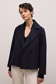 Double Faced Wool Peacoat